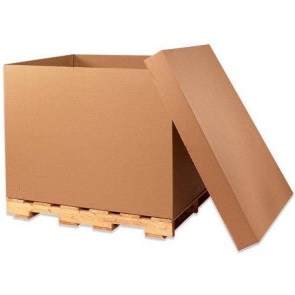 Box Packaging Triple Wall Gaylord Bottom Cargo Containers, 36"L x 36"W x 36"H, Kraft GL363636TW